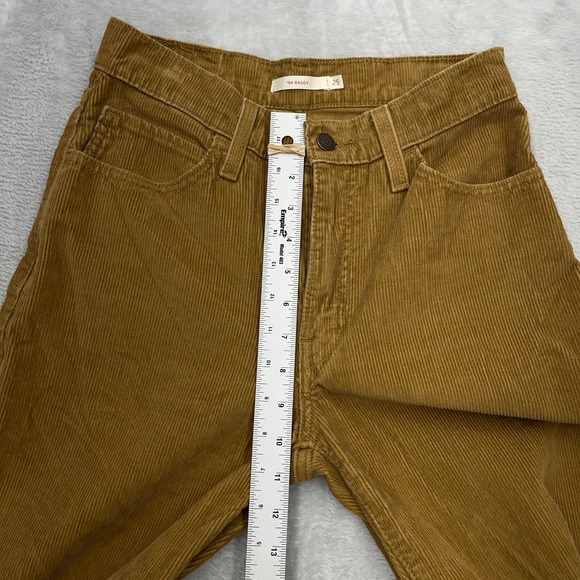 Levi's 94 Baggy Women's Corduroy Pants Camel Tan Khaki Size 25 Y2K - Picture 4 of 11